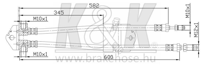 

Шланг Тормозной Ft1212 Ford Transit Tt9 2007 - Rear Right/Left K&K арт. FT1212