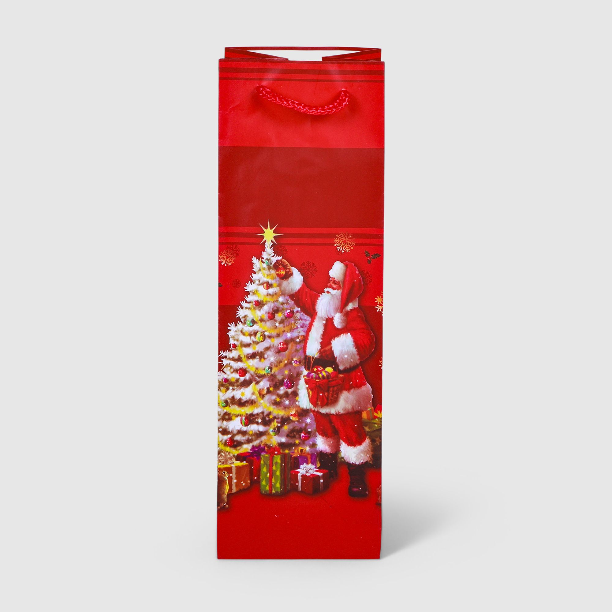 Пакет подарочный 12 x 11 x 36 см Due Esse Christmas Babbo Natale 3D