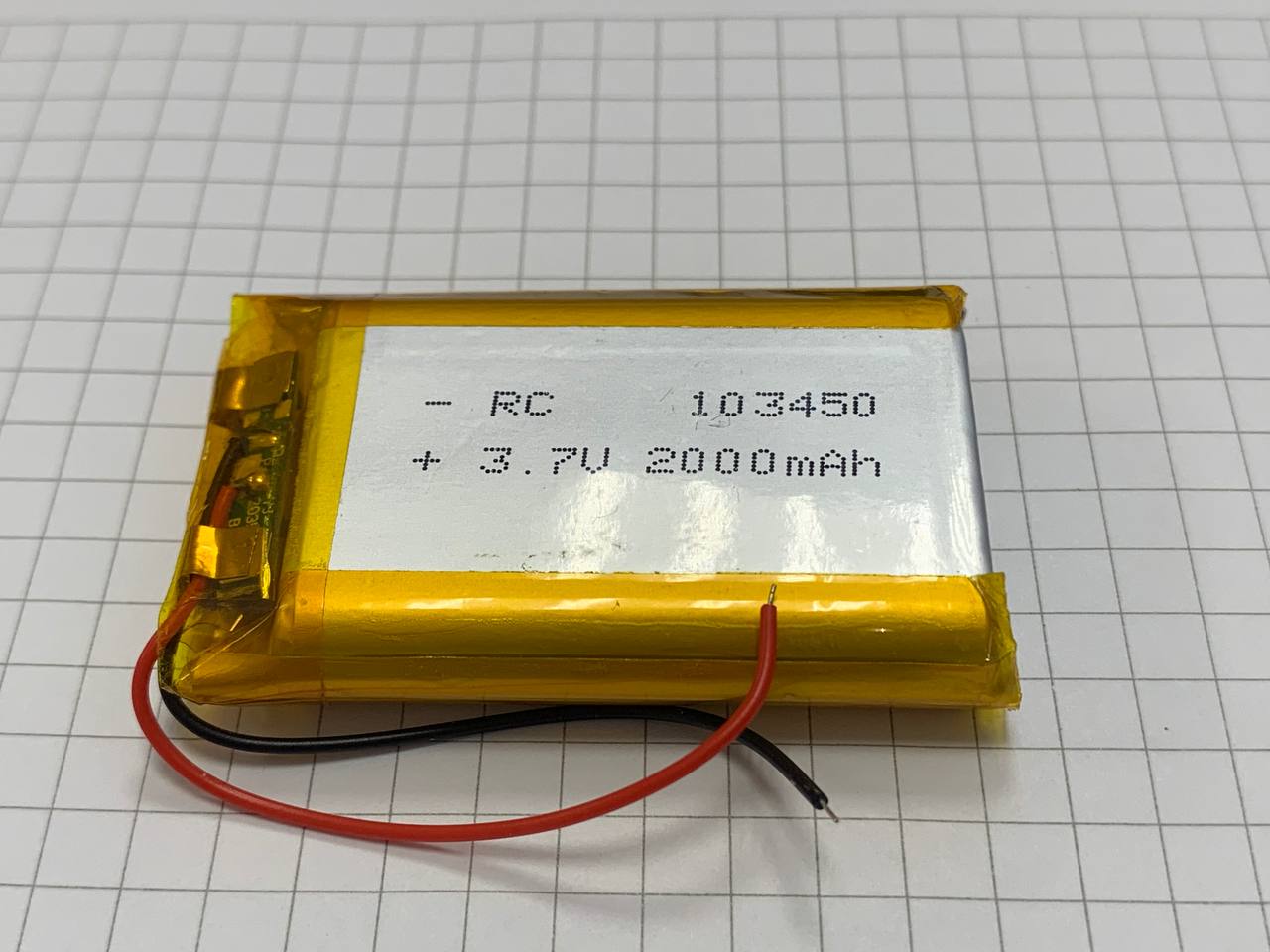 

LP103450-PCM, Аккумулятор литий-полимерный (Li-Pol) 2000мАч 3.7В, с защитой, 00-00083688