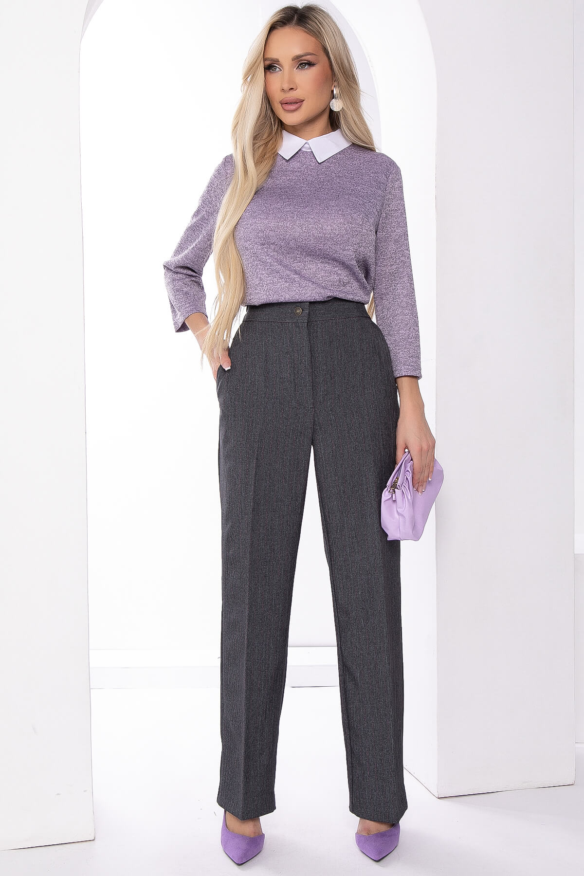 

Брюки женские LT Collection Остин серые 46 RU, Серый, Остин