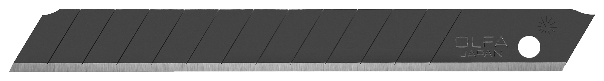 фото Лезвия olfa сегментированные black max 9х80х0,38 мм, 13 сегментов, 50 шт