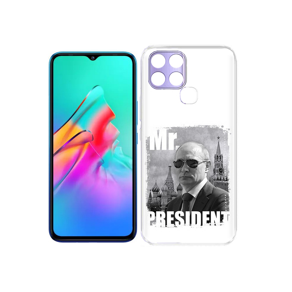 

Чехол MyPads Tocco для Infinix Smart 6 Путин, Прозрачный, Tocco