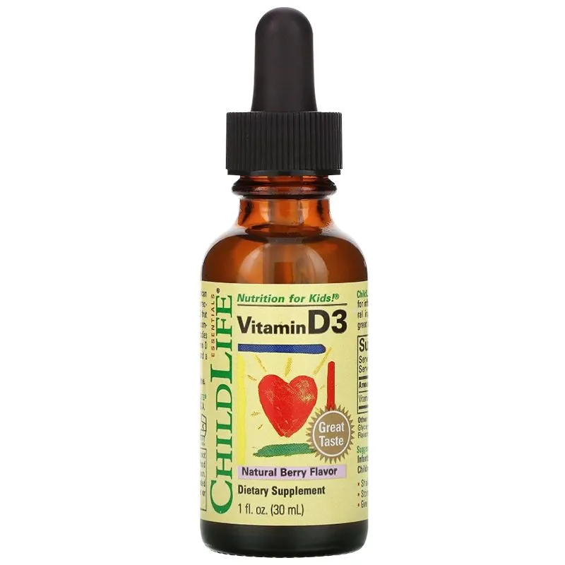 Купить Витамин D3 ChildLife вкус натуральных ягод 30 мл