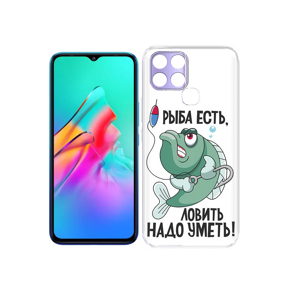 

Чехол MyPads Tocco для Infinix Smart 6 Рыба есть ,ловить надо уметь, Прозрачный, Tocco