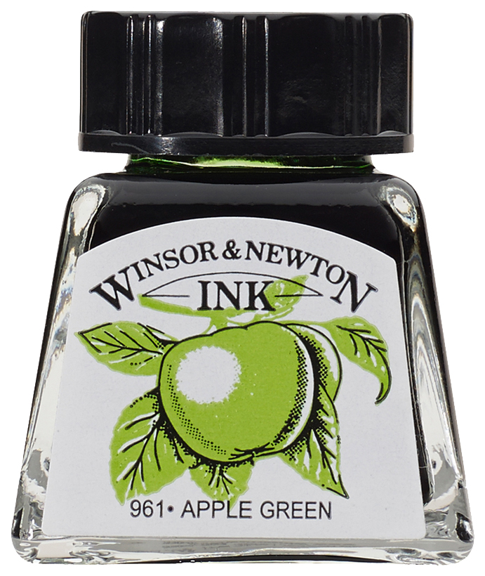 фото Тушь winsor&newton drawing inks 14 мл зеленое яблоко