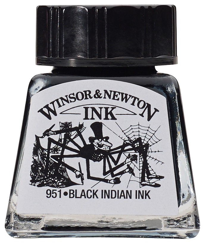Тушь Winsor&Newton Drawing Inks 14 мл Индийский Черный