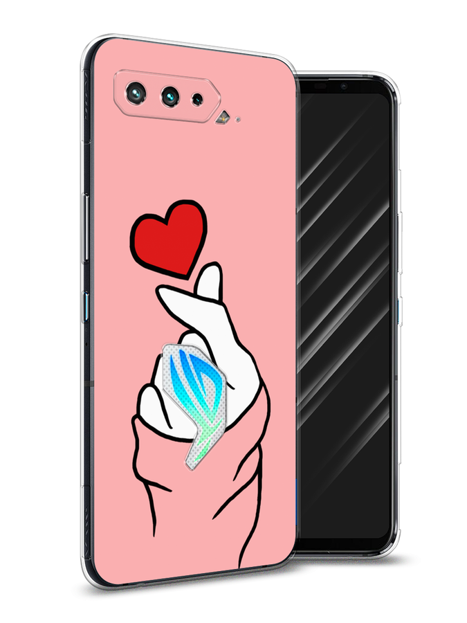 

Чехол Awog на Asus ROG Phone 5S "Милое сердечко", Белый;красный;черный, 44550-7