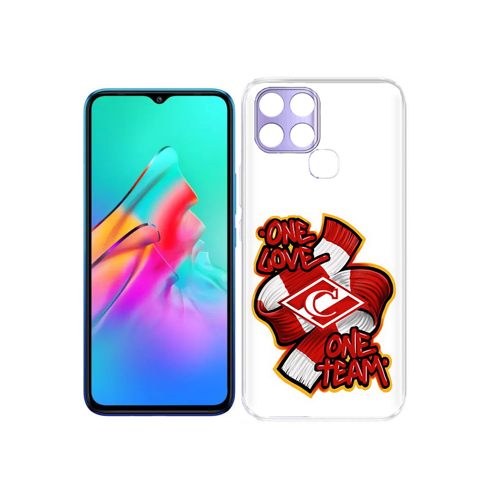 

Чехол MyPads Tocco для Infinix Smart 6 ФК спарак 1 любовь, Прозрачный, Tocco