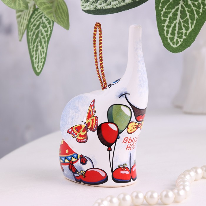 

Сувенир Слоник с шариками, 9947636, керамика, Разноцветный