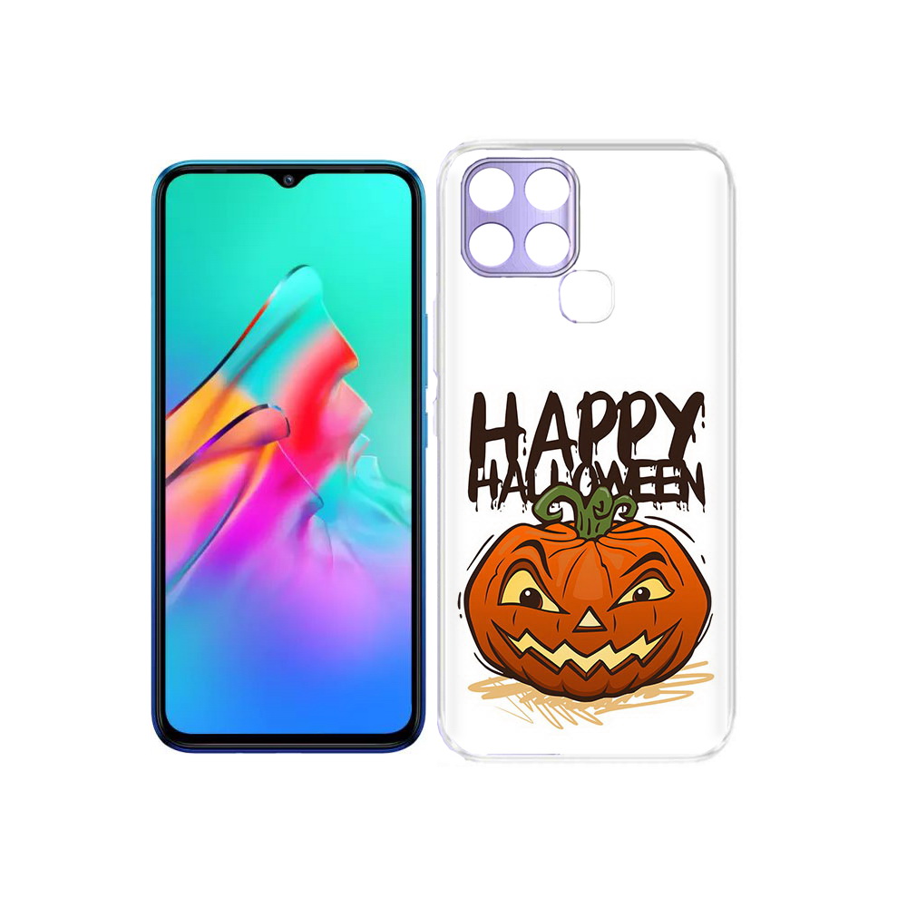 

Чехол MyPads Tocco для Infinix Smart 6 Хэллоуин счастливый, Прозрачный, Tocco