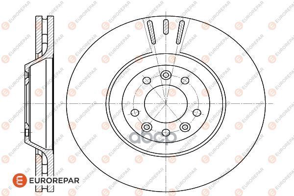 

Eurorepar Диск тормозной Fr Citroen C6 2.HDI,2.7HDi,3.0 05-//Peugeot 407 04-/607 04-