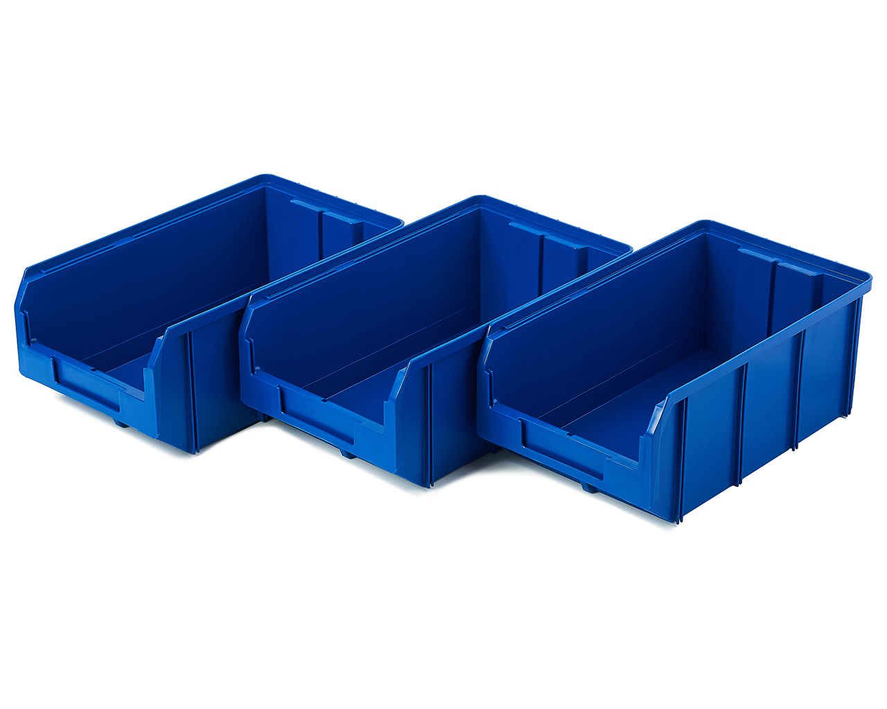 Пластиковый ящик Стелла-техник V-3-К3-синий , 342х207х143мм, комплект 3 штуки рюкзак отдел на молнии наружный карман синий