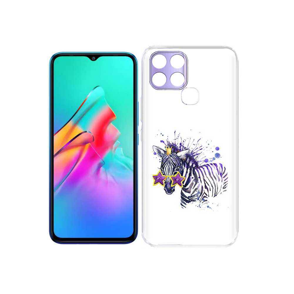

Чехол MyPads Tocco для Infinix Smart 6 акварельная зебра, Прозрачный, Tocco