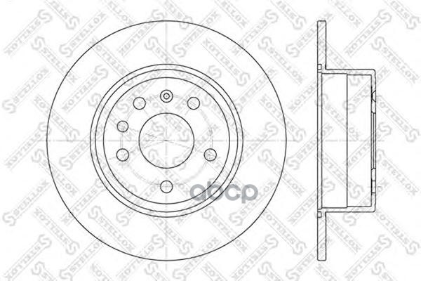 

6020-3624-SX_диск тормозной задний! Opel Vectra, Saab 900 1.6-1.7TD 99>