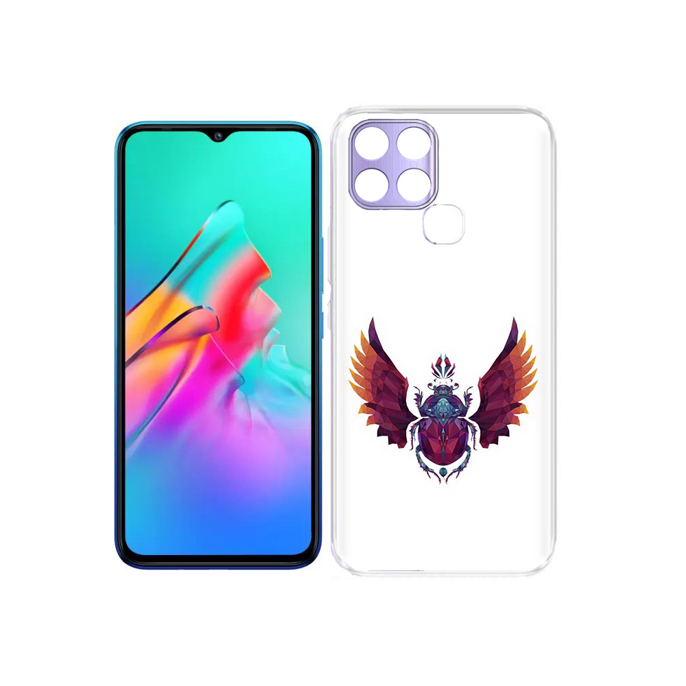 

Чехол MyPads Tocco для Infinix Smart 6 алмазный скоробей, Прозрачный, Tocco
