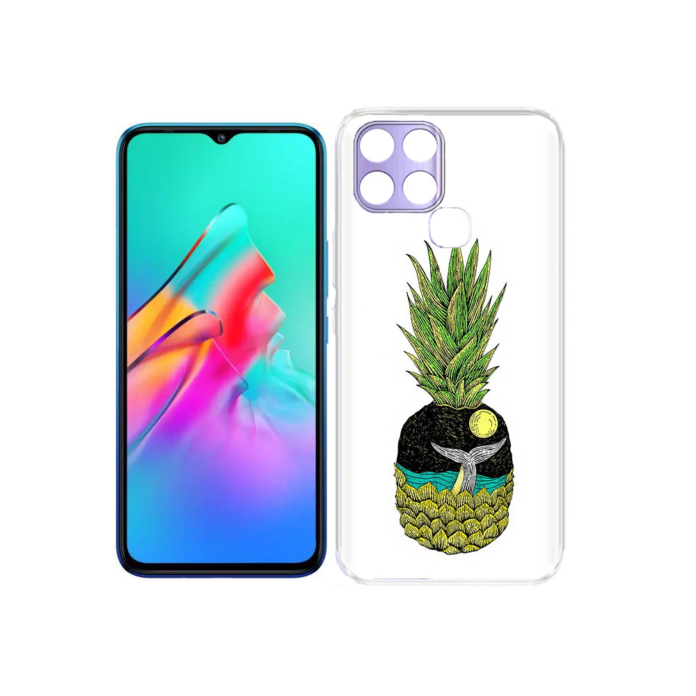 

Чехол MyPads Tocco для Infinix Smart 6 ананас с китом, Прозрачный, Tocco
