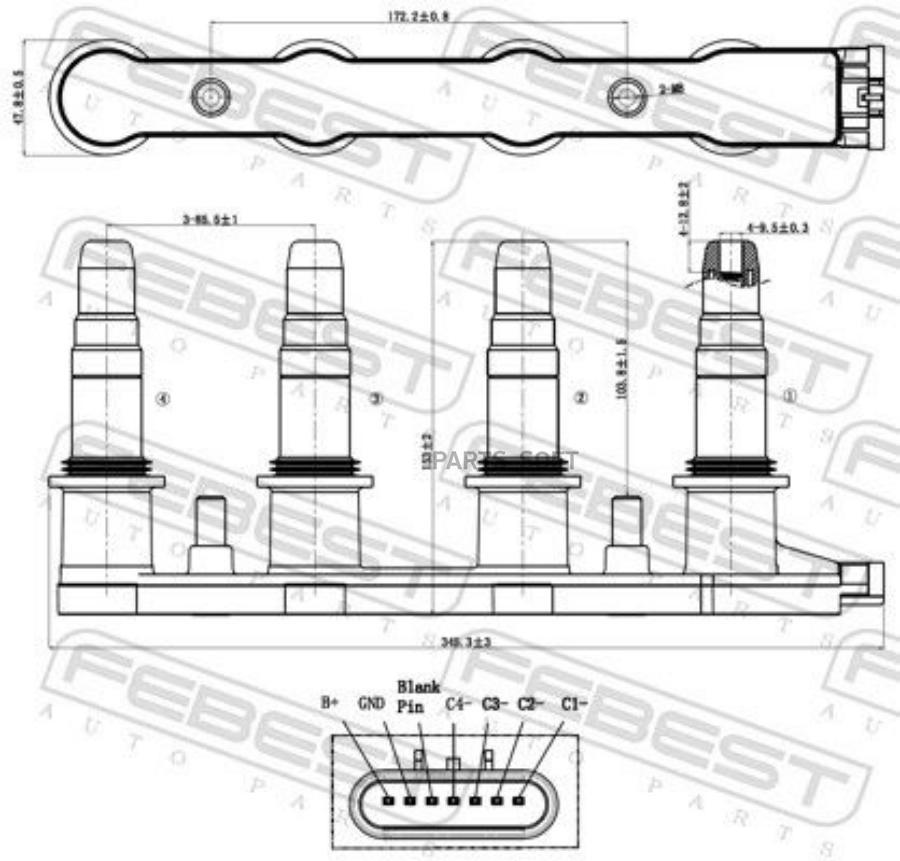 Катушка зажигания FEBEST 10640-001 8426₽