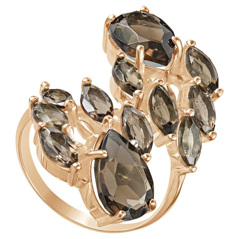 

Кольцо из серебра с натуральным раухтопазом LAZURIT-ONLINE 8363PG р.18, 8363PG