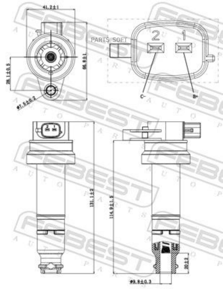 Катушка зажигания FEBEST 12640-002