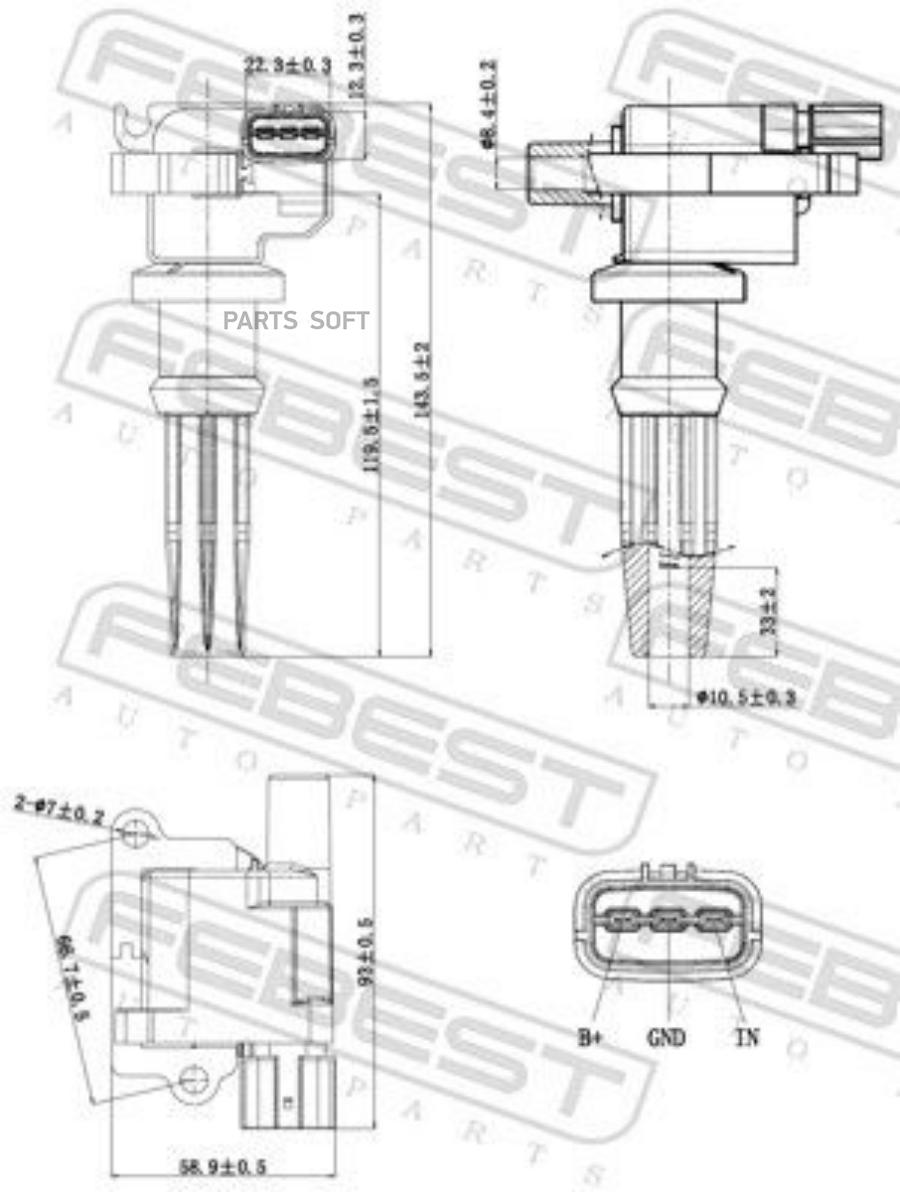 Катушка зажигания FEBEST 12640-003