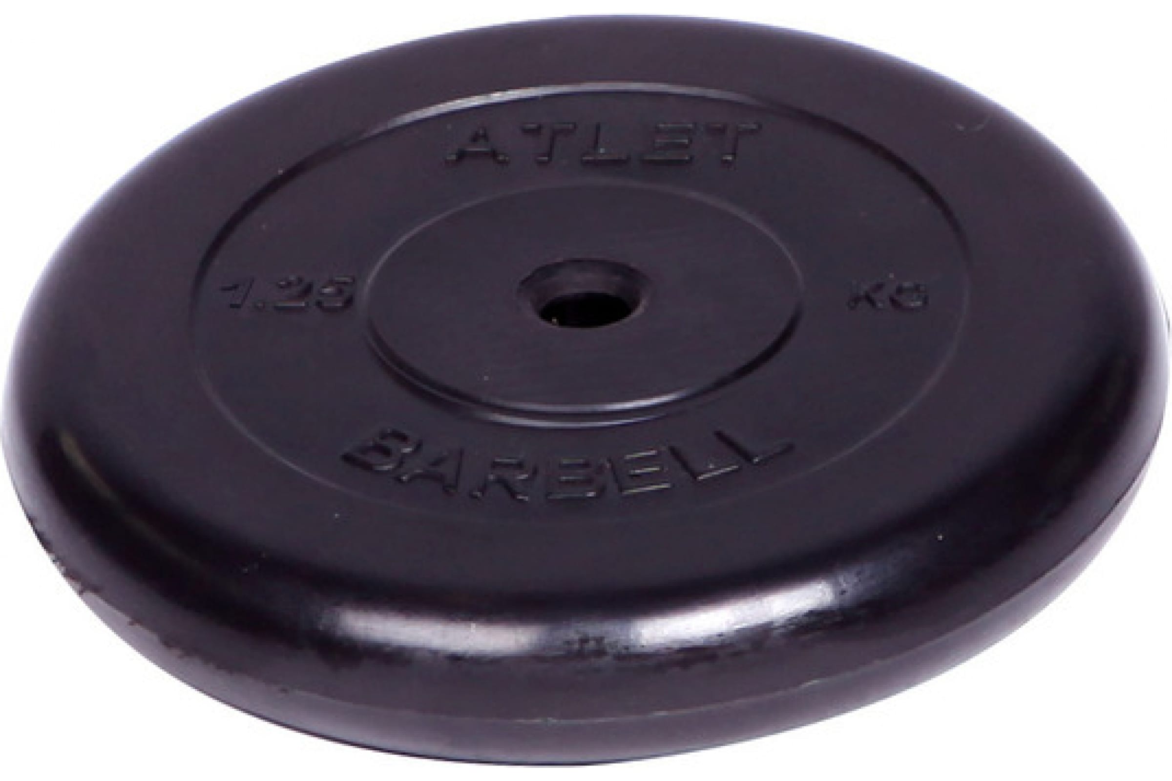 фото Barbell диск обрезиненный atlet d 26 мм чёрный 1,25 кг 2477