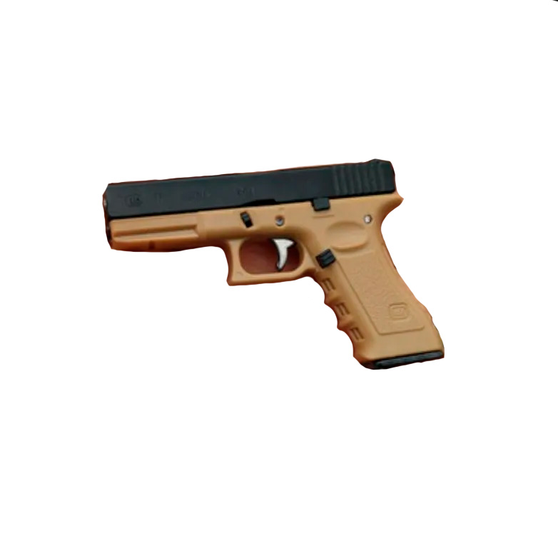 

Модель пистолета Glock 17 песочный SI, Бежевый;черный, gl17-pesok-prostoy