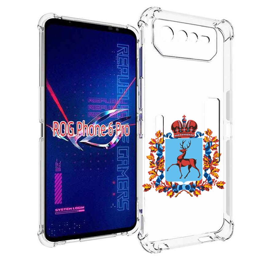 

Чехол MyPads герб-нижегородская-область для Asus ROG Phone 6 Pro, Прозрачный, Tocco