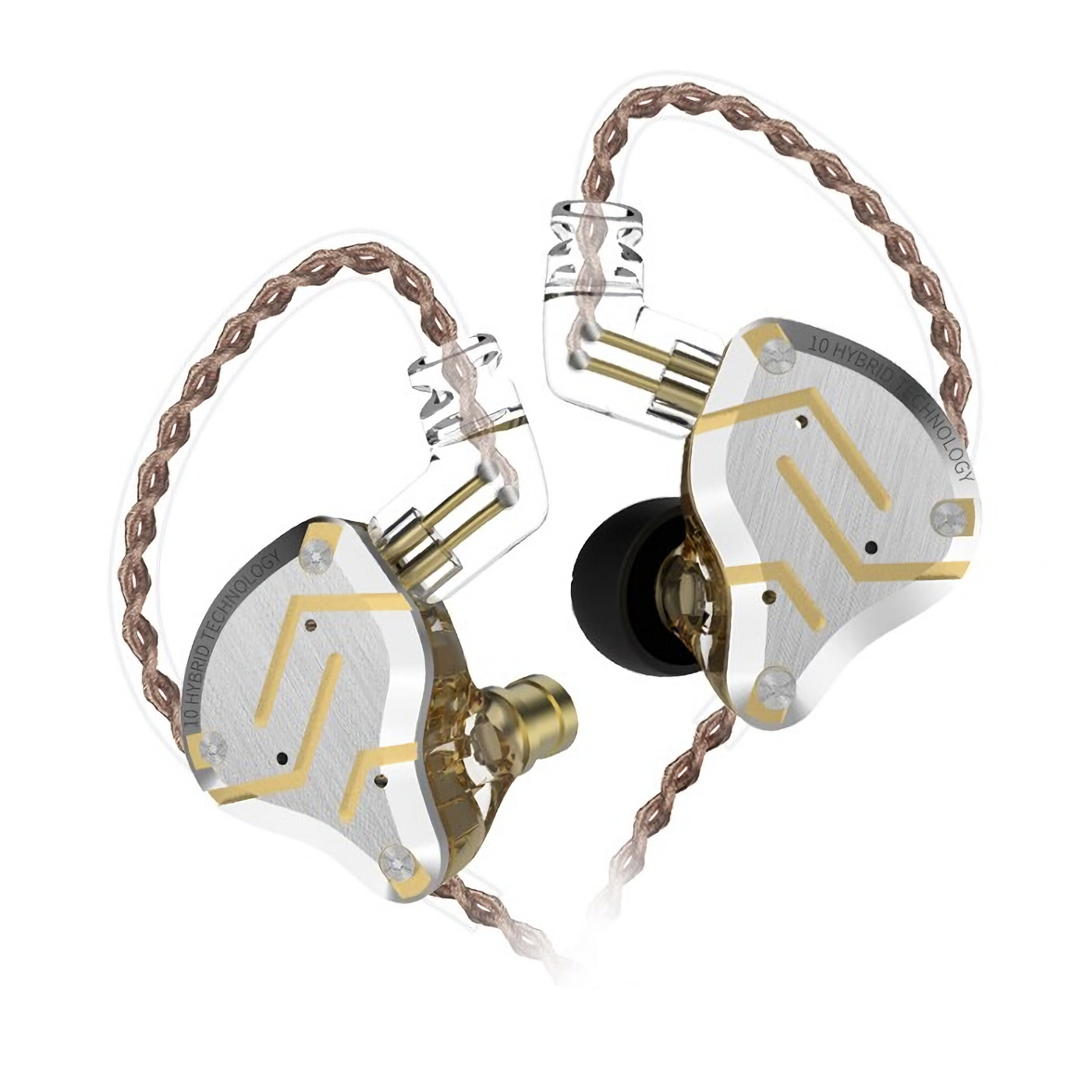 

Гибридные наушники KZ ZS10 pro Glare gold без микрофона, ZS10 pro