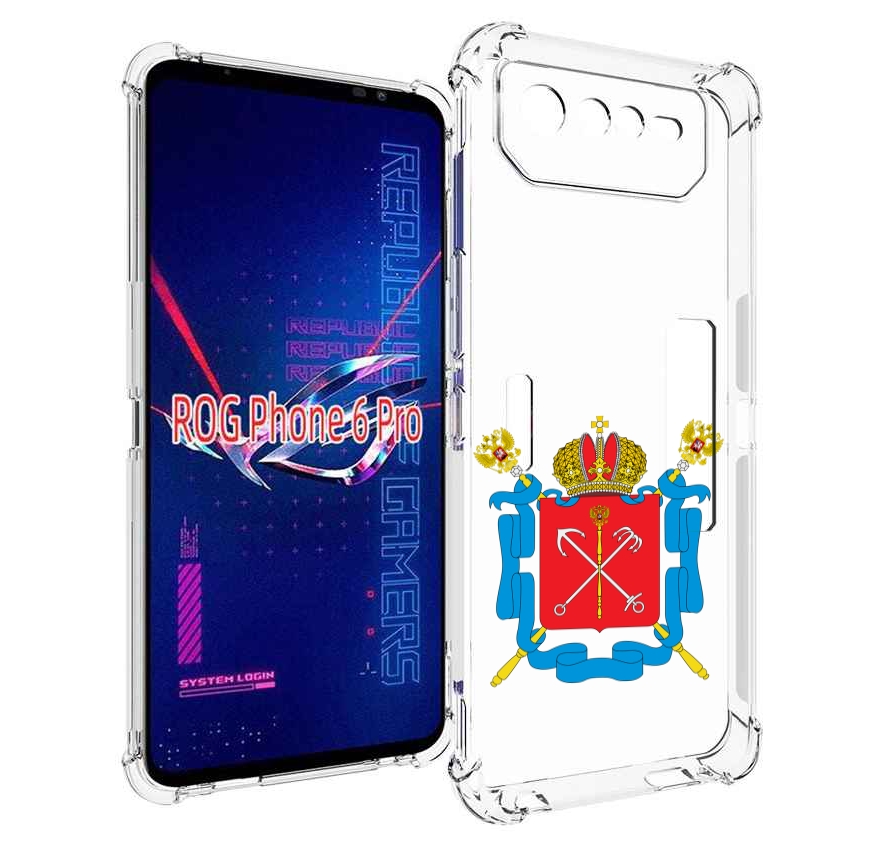 

Чехол MyPads герб-санкт-петербург для Asus ROG Phone 6 Pro, Прозрачный, Tocco