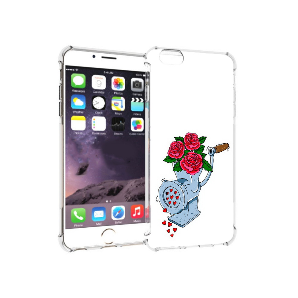 

Чехол MyPads Tocco для Apple iPhone 6 Plus Цветочные сердца, Прозрачный, Tocco