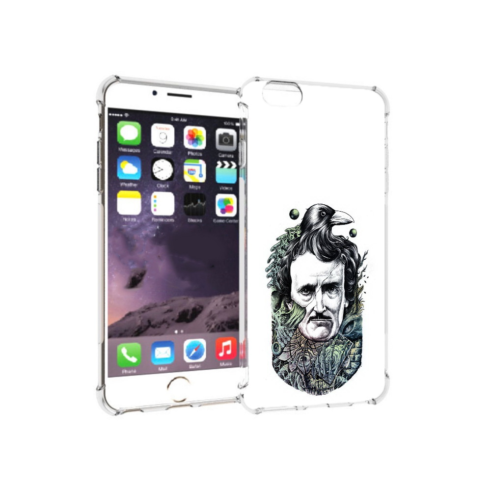 

Чехол MyPads Tocco для Apple iPhone 6 Plus Эдгар Аллан с вороном, Прозрачный, Tocco