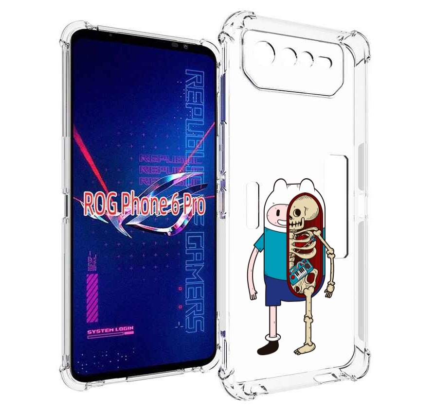 

Чехол MyPads Финн скелет для Asus ROG Phone 6 Pro, Прозрачный, Tocco