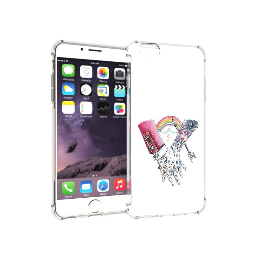 

Чехол MyPads Tocco для Apple iPhone 6 Plus абстракция руки в татуировках, Прозрачный, Tocco