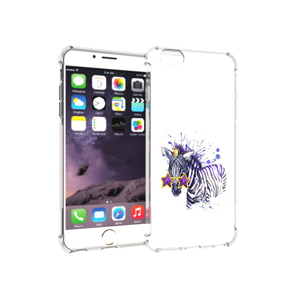 

Чехол MyPads Tocco для Apple iPhone 6 Plus акварельная зебра, Прозрачный, Tocco