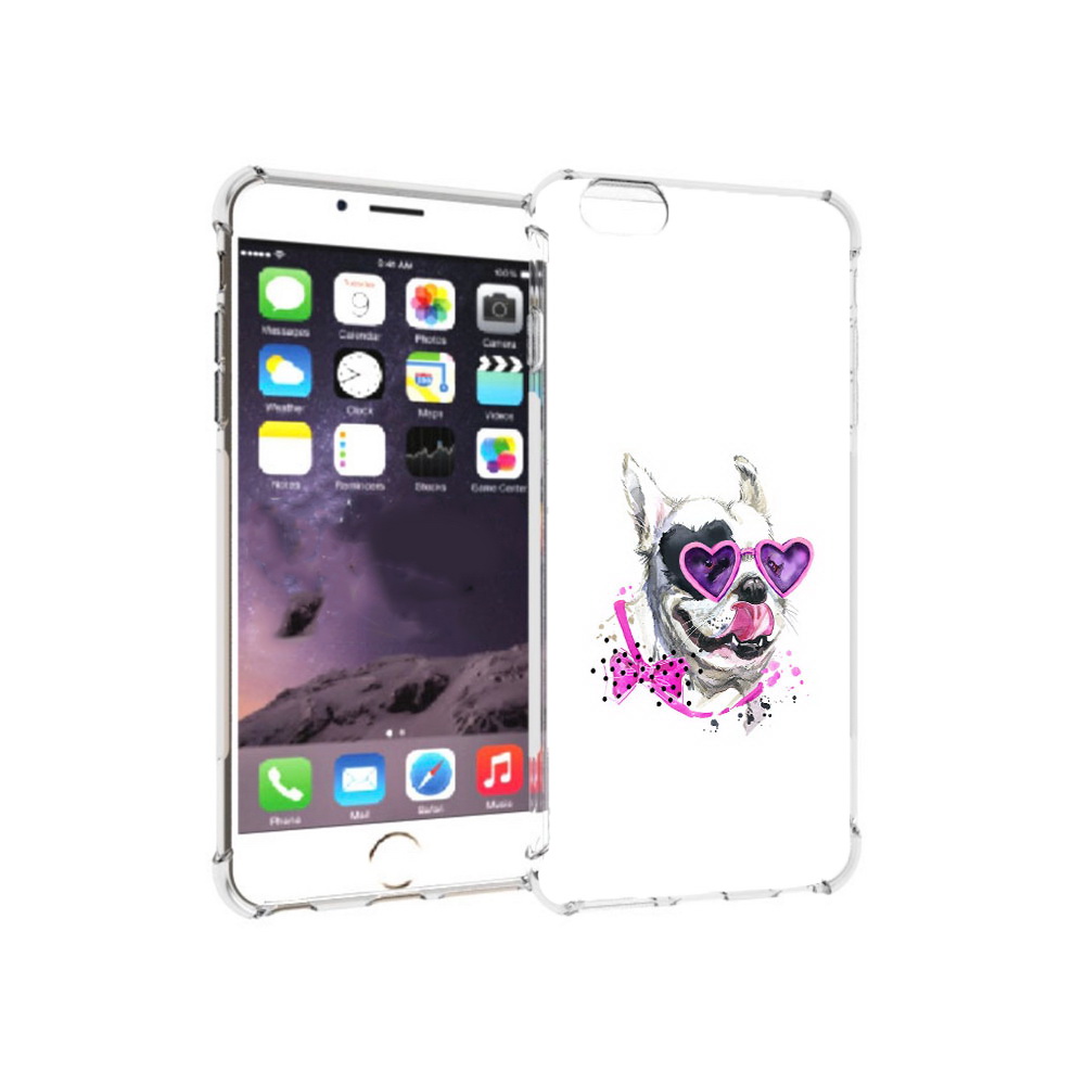 

Чехол MyPads Tocco для Apple iPhone 6 Plus акварельный пёс, Прозрачный, Tocco