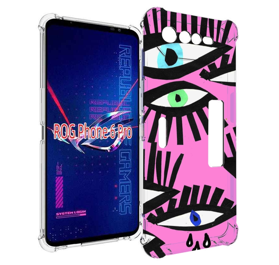

Чехол MyPads глазки абстракция для Asus ROG Phone 6 Pro, Прозрачный, Tocco
