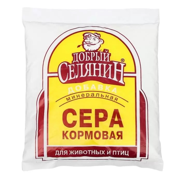 Сера кормовая Добрый селянин для животных и птиц 1 кг