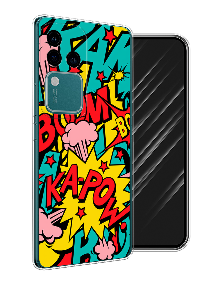 

Чехол Awog на Vivo V30 Pro/S18 Pro "Постер pop art", Бирюзовый;желтый;красный, 2610050-1