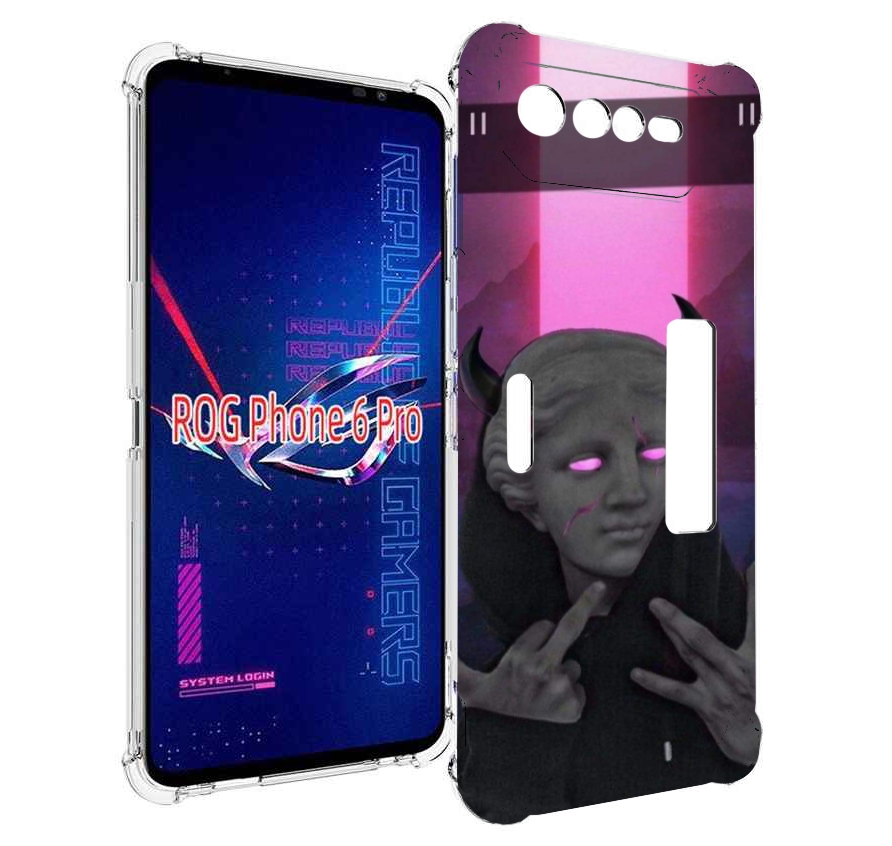 

Чехол MyPads глитч-статуя для Asus ROG Phone 6 Pro, Прозрачный, Tocco