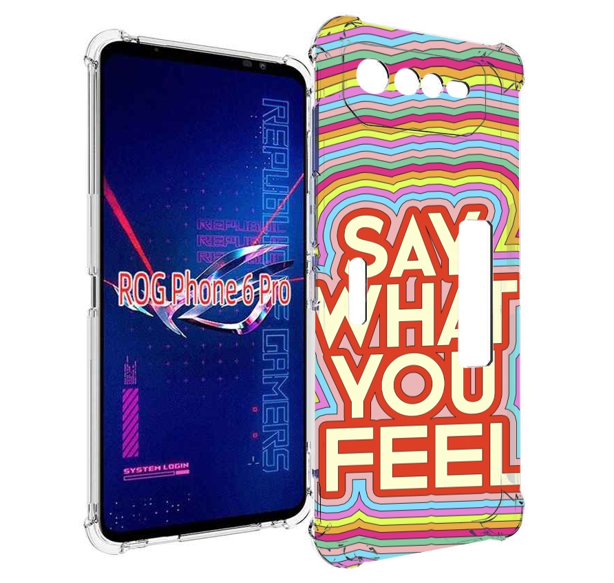 

Чехол MyPads говори то что чувствуешь для Asus ROG Phone 6 Pro, Прозрачный, Tocco