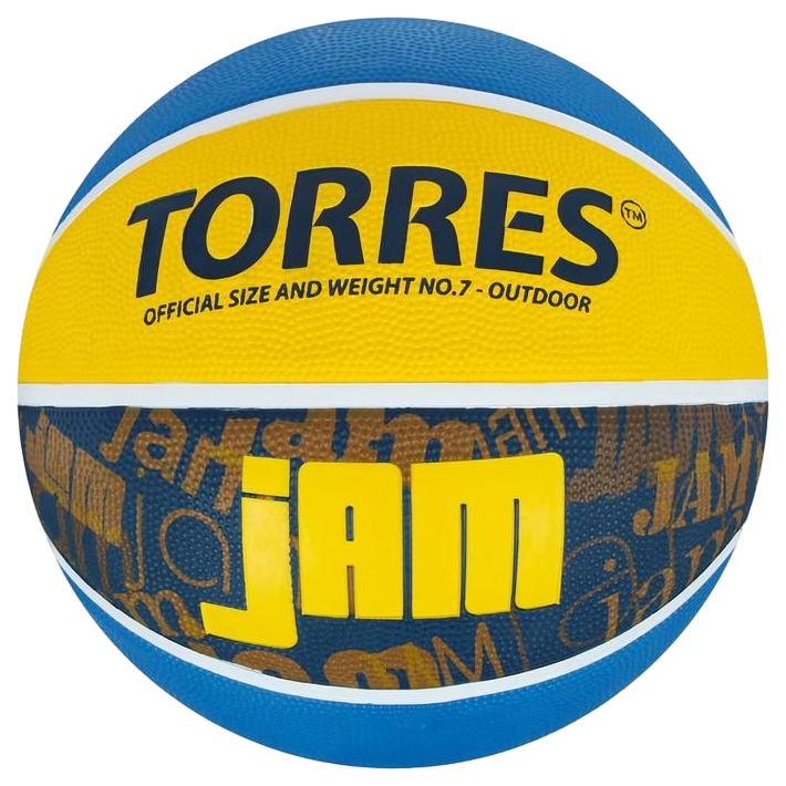 

Мяч баскетбольный Torres р, Синий;голубой;желтый