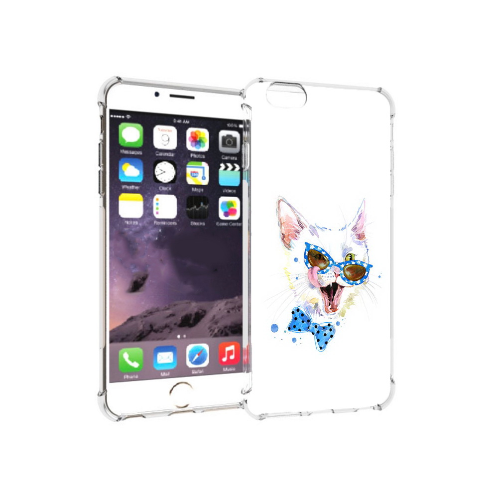 

Чехол MyPads Tocco для Apple iPhone 6 Plus белый кот, Прозрачный, Tocco