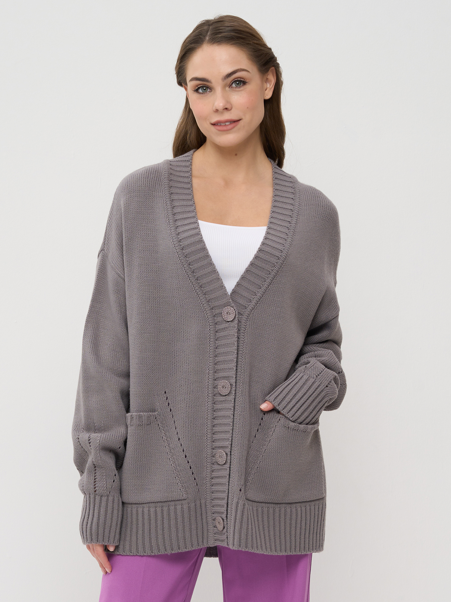 

Кардиган женский NEWVAY 9242-91035 серый 50-52 RU, 9242-91035