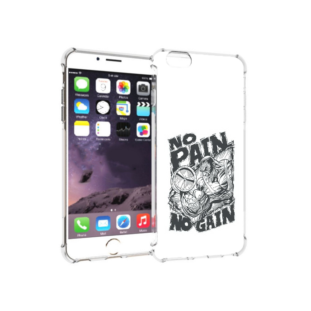 

Чехол MyPads Tocco для Apple iPhone 6 Plus бодибилдинг тяжелая работа, Прозрачный, Tocco