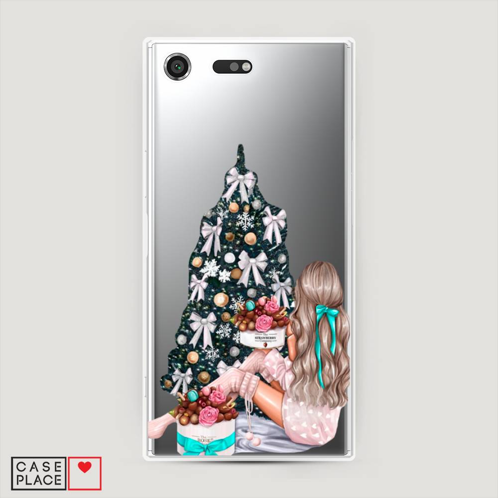 

Чехол на Sony Xperia XZ Premium "New Year", Зеленый;бежевый;голубой, 52450-5