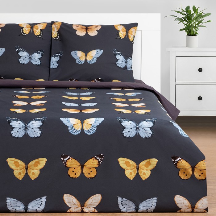 

Постельное бельё Этель евро Butterfly dance 200х217 см,220х240 см,70х70 см -2 шт,поплин
