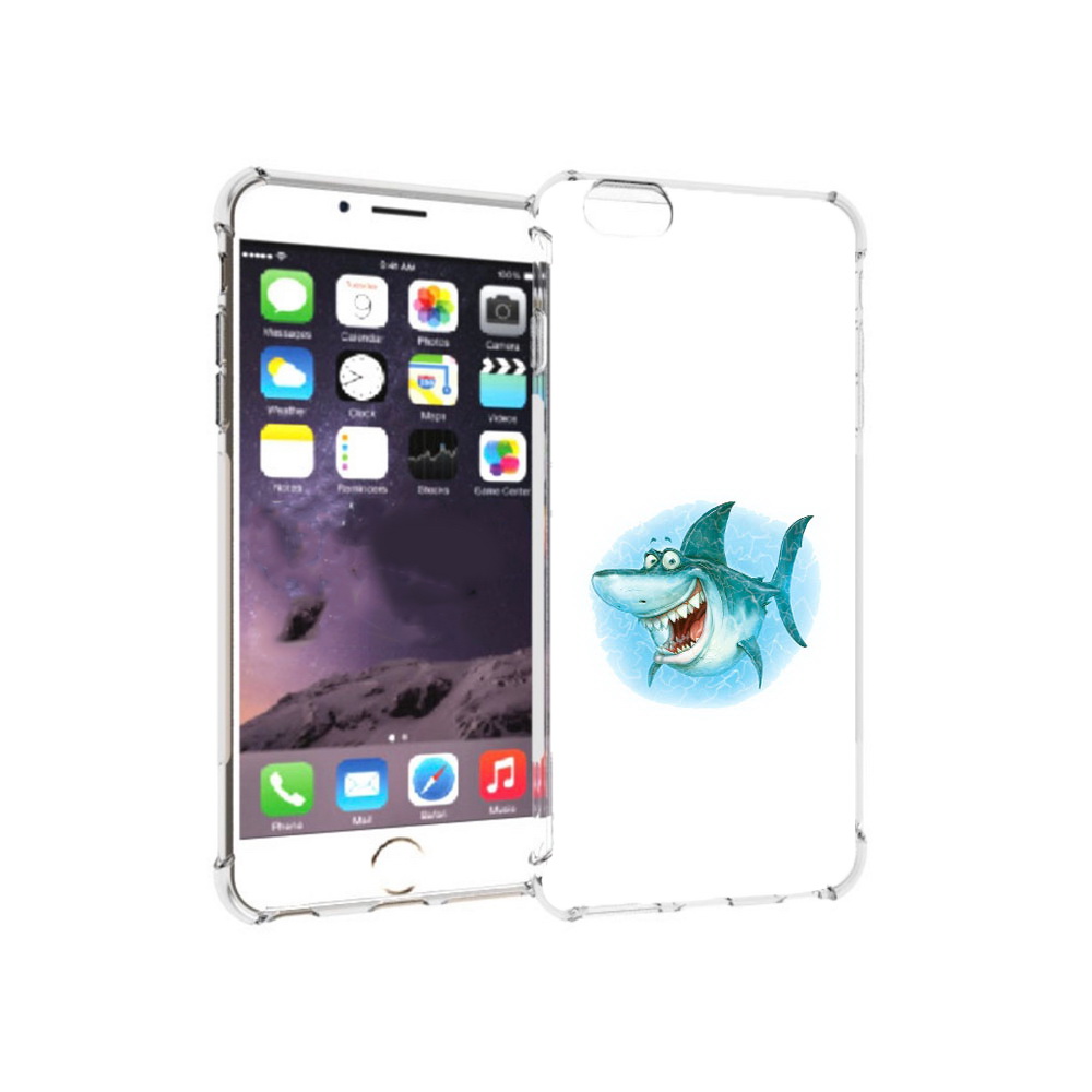 

Чехол MyPads Tocco для Apple iPhone 6 Plus веселая акула, Прозрачный, Tocco