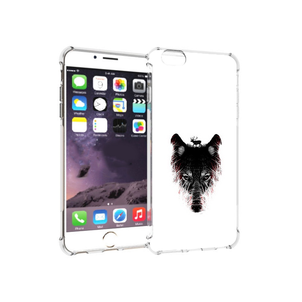 

Чехол MyPads Tocco для Apple iPhone 6 Plus волк в траве, Прозрачный, Tocco