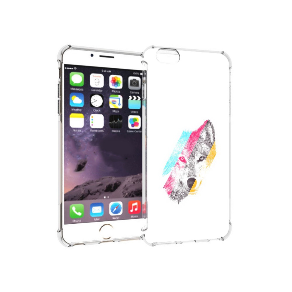 

Чехол MyPads Tocco для Apple iPhone 6 Plus волк градиент, Прозрачный, Tocco