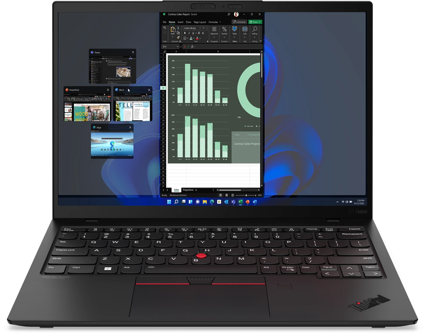 Ультрабук Lenovo ThinkPad X1 Nano Gen 2 черный (21E8001MRT)